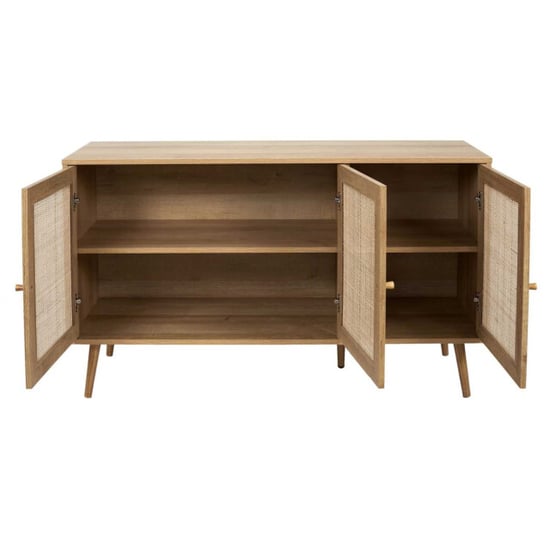 Home Deco Factory Bali Aparador – 3 puertas – ratán & madera – 115 cm - Image 5