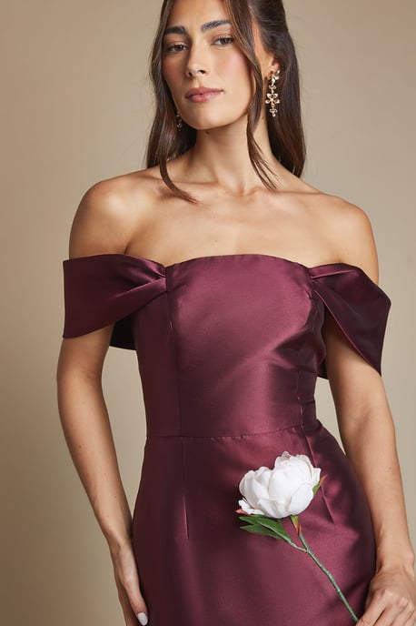 Coast Honoured Twill vestido midi de columna para dama de honor Bardot - Image 2