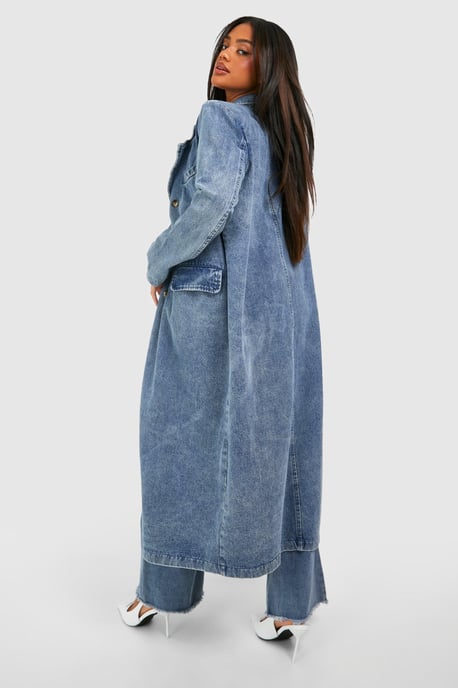 Boohoo Gabardina vaquera cruzada - Image 2