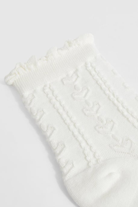 Boohoo Calcetines de punto calado con borde festoneado - Image 3