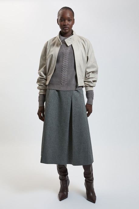 Chaqueta bomber de cuero - Image 3