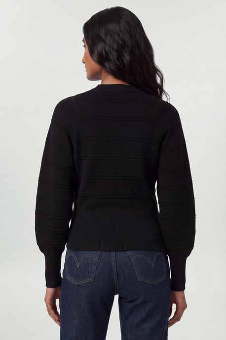 Karen Millen Top de punto de manga larga con detalle de canalé y efecto lana - Image 2