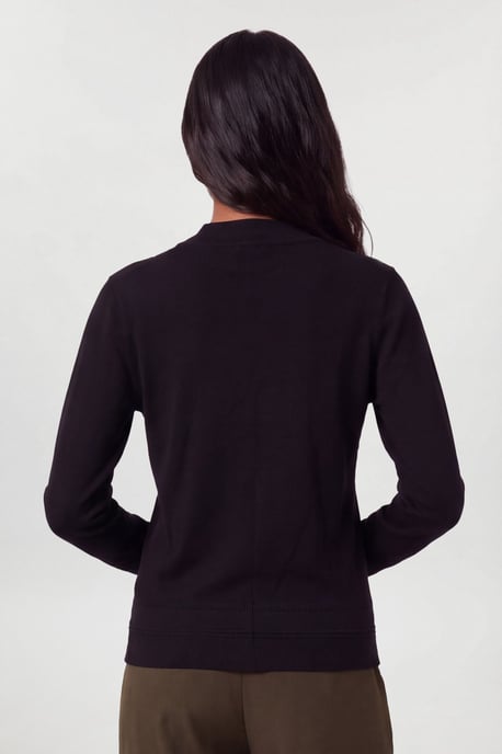 Forever Jersey de mezcla de viscosa con cuello alto - Image 2