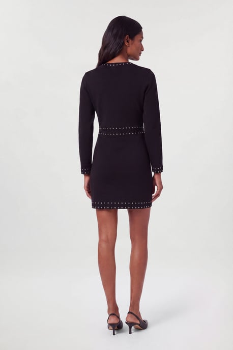 Vestido mini de punto con detalles de tachuelas - Image 2