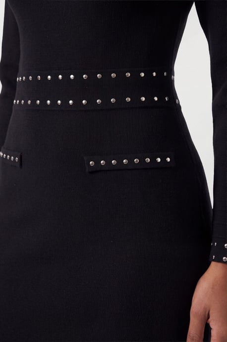 Vestido mini de punto con detalles de tachuelas - Image 3