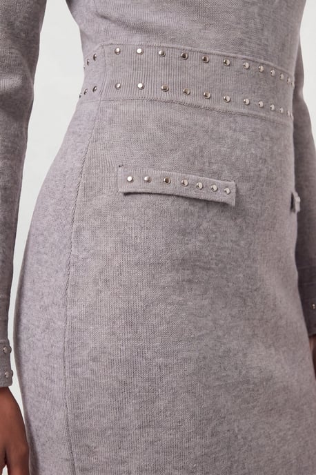 Vestido de punto mini con detalles de tachuelas - Image 3