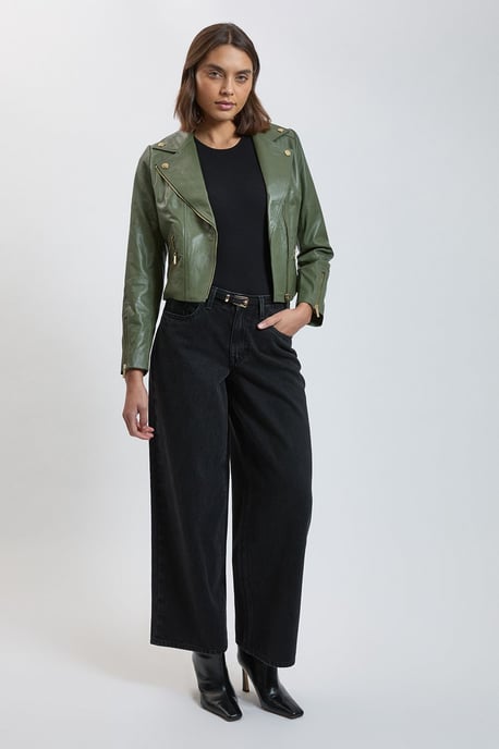 Forever Chaqueta biker de piel Signature - Image 2