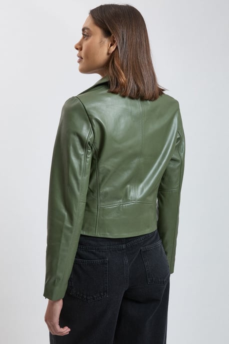 Forever Chaqueta biker de piel Signature - Image 3