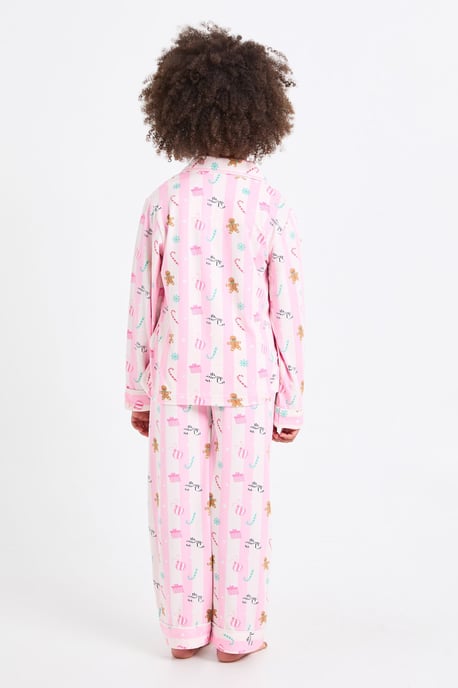 Boohoo conjunto de pijama infantil a juego para toda la familia, muy suave, con estampado de hombre de jengibre, camiseta de manga larga y pantalón - Image 2
