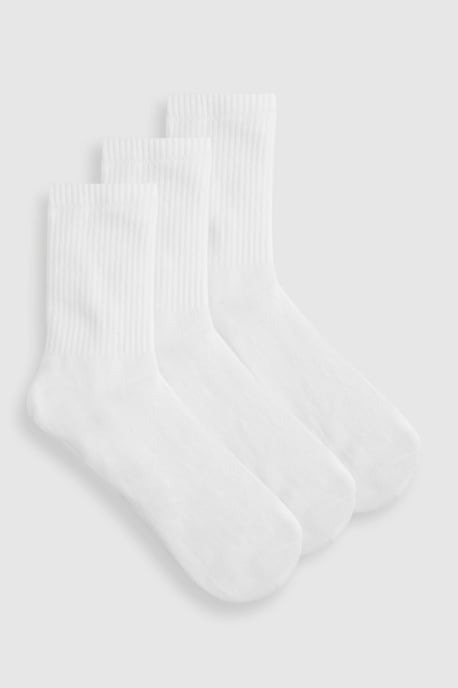 Calcetines deportivos lisos, pack de 3 - Image 1