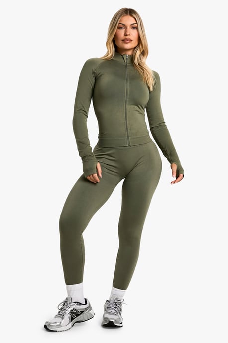 Premium Sculpt chaqueta deportiva sin costuras con cremallera - Image 3