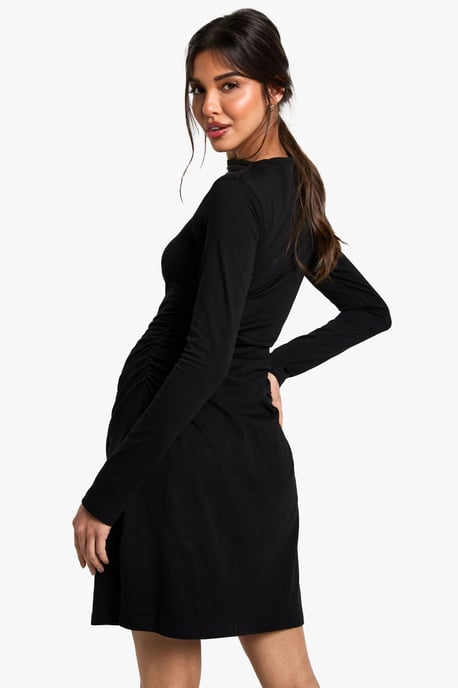 Vestido mini fruncido con escote abierto - Image 2