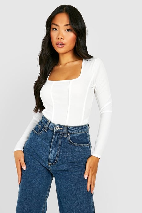 Body de corsé de canalé Petite - Image 3