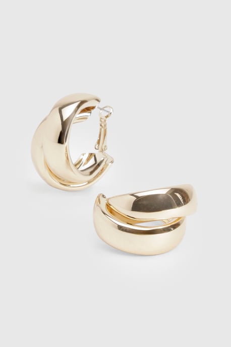 Boohoo Pendientes de aro dobles - Image 3