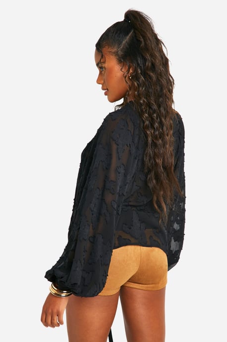 Boohoo Blusa bohemia floral con efecto burnout - Image 2
