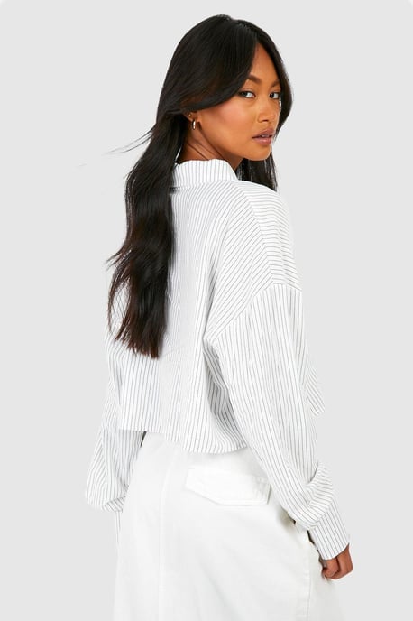 Boohoo Camisa corta de rayas - Image 2