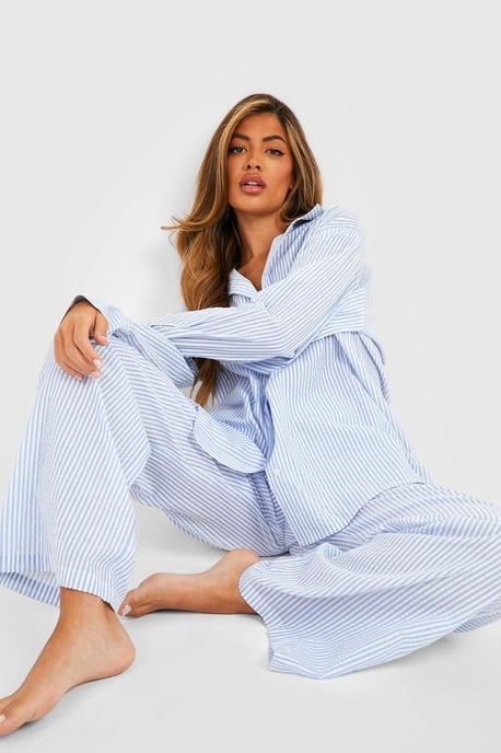 Pantalón de pijama de algodón con rayas diplomáticas - Image 3