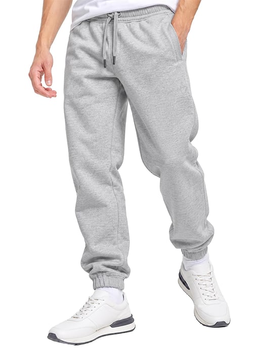 Kruze | Pack de 3 pantalones jogger de forro polar para hombre - BLK/GRY/CHAR - Image 3