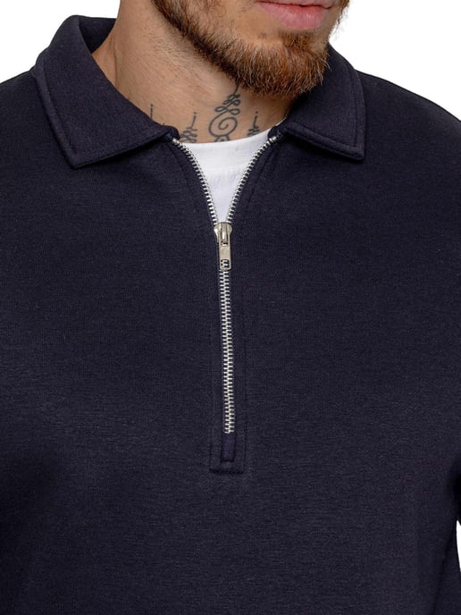 Enzo Milano | Sudadera de hombre con media cremallera y cuello - Image 2