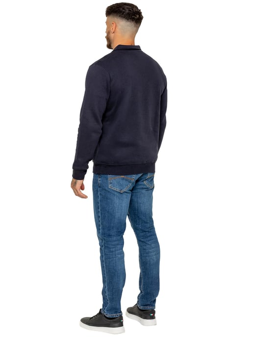 Enzo Milano | Sudadera de hombre con media cremallera y cuello - Image 5