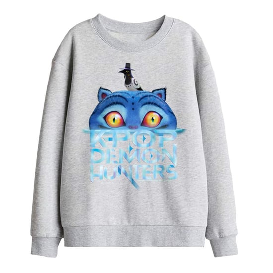 K-Pop Demon Hunters Sudadera infantil/para niños con logo de Derpy Tiger hundiéndose (Athletic Heather) - Image 1