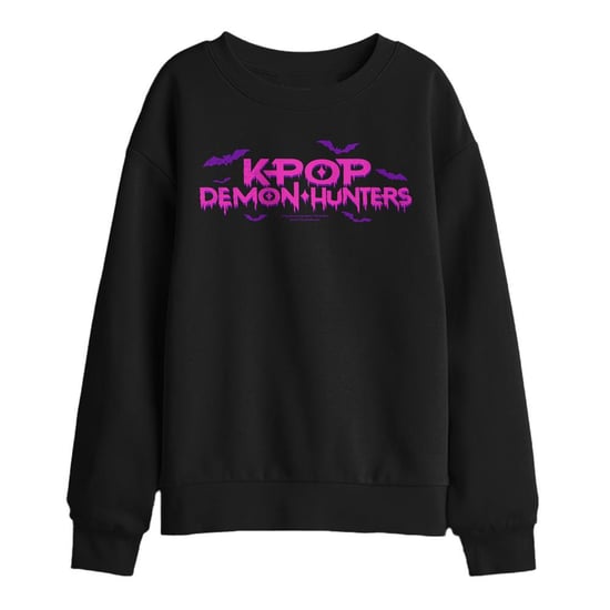 K-Pop Demon Hunters Sudadera infantil/para niños con logotipo goteante para Halloween (Negro) - Image 1