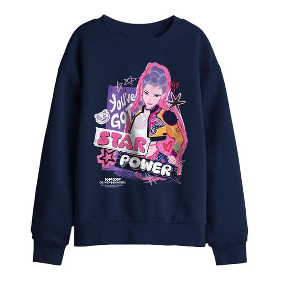 K-Pop Demon Hunters Sudadera infantil Rumi Scrapbook Stars (Azul marino) - Image 1