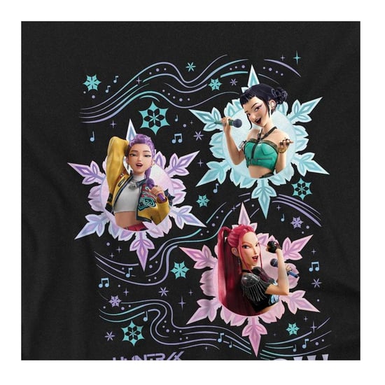 K-Pop Demon Hunters Sudadera de Navidad Huntrix Let It Glow para niños (Negro) - Image 2