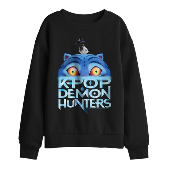 K-Pop Demon Hunters Sudadera infantil/para niños con logotipo de Derpy Tiger hundiéndose (Negro) - Image 1