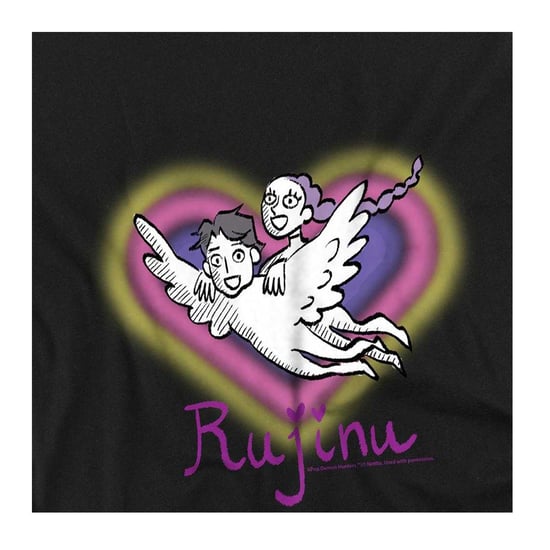 K-Pop Demon Hunters Sudadera infantil Huntrix Saja Boys Rujinu con corazón (Negro) - Image 3
