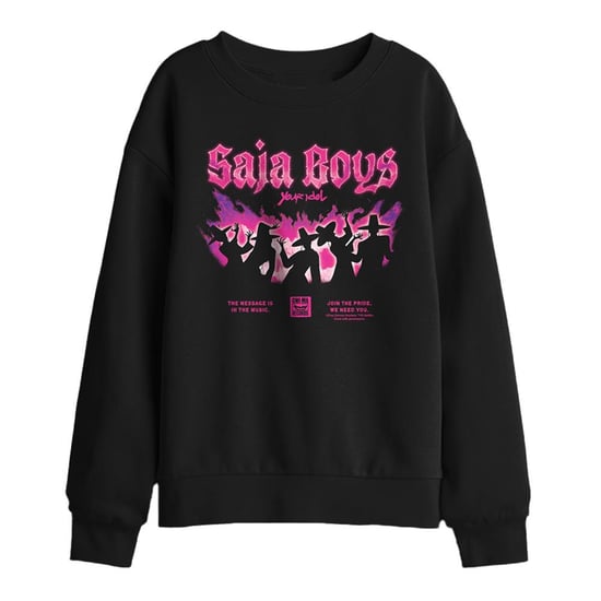 K-Pop Demon Hunters Sudadera infantil/para niños Saja Boys Gwima con póster (Negro) - Image 1