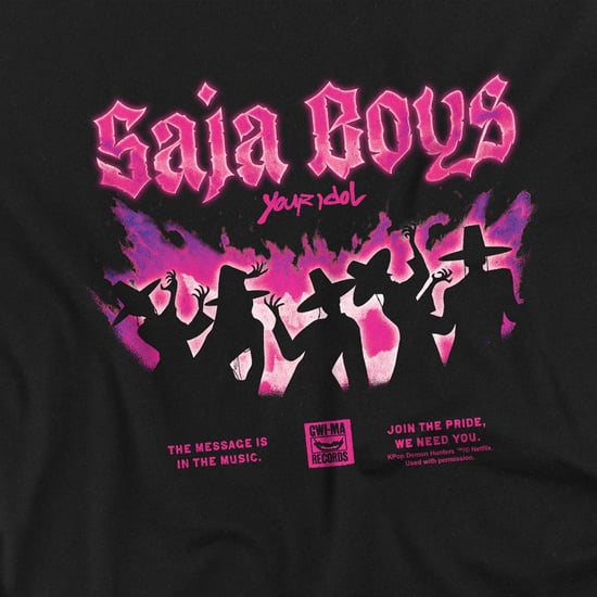 K-Pop Demon Hunters Sudadera infantil/para niños Saja Boys Gwima con póster (Negro) - Image 3