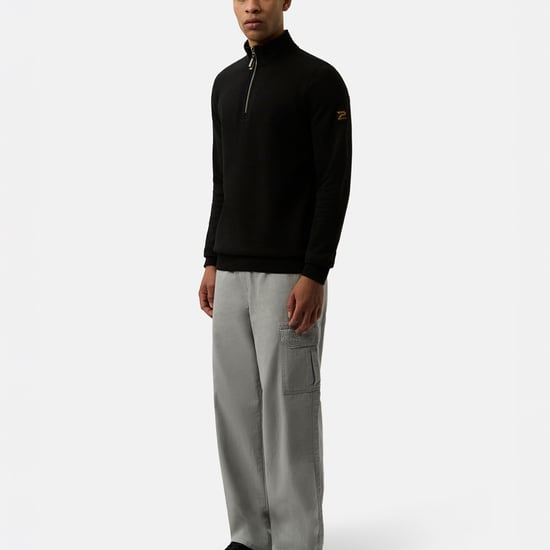 Patrick Top Harlem de hombre con cremallera de un cuarto (Negro) - Image 3