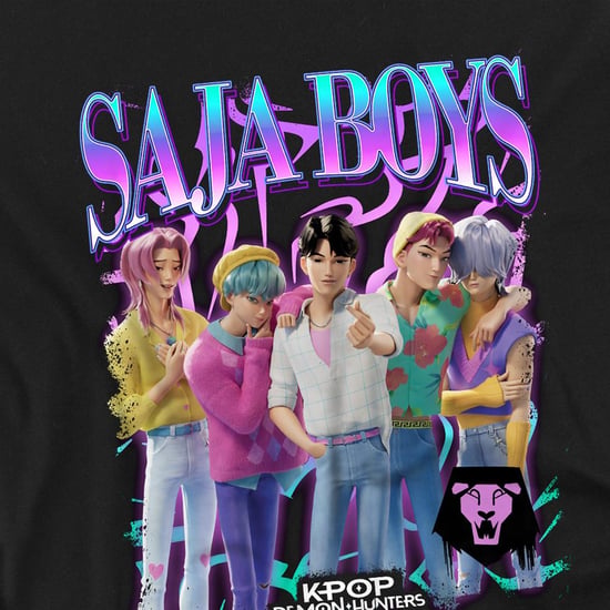 K-Pop Demon Hunters Camiseta infantil/para niños con logo de Saja Boys (Negro) - Image 3