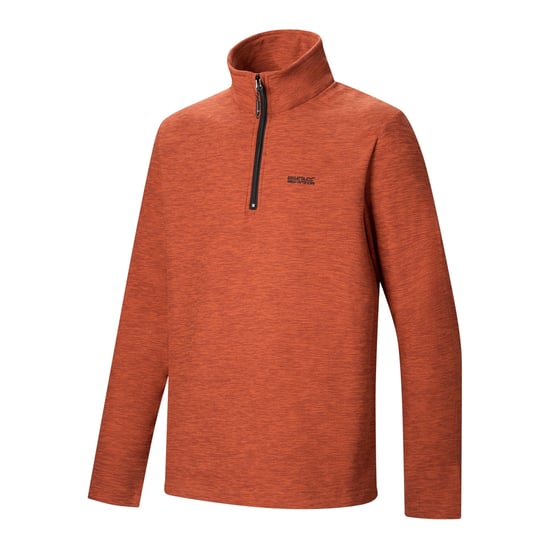 Regatta Chaqueta de forro polar de hombre Thompson jaspeada con media cremallera (Burnt Henna) - Image 3