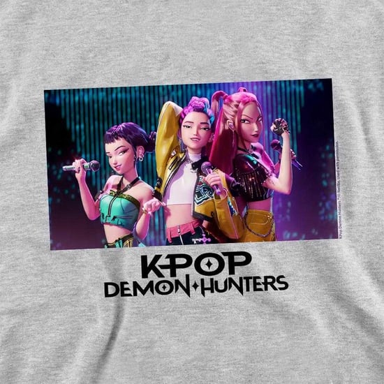 K-Pop Demon Hunters Sudadera con capucha infantil/para niños Huntr/X Group Singing (Athletic Heather) - Image 3