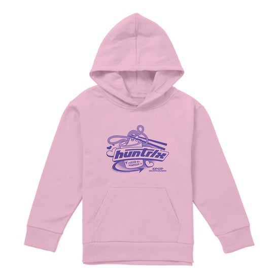 K-Pop Demon Hunters Sudadera con capucha para niños Huntrix Fueled By Ramyeon (Rosa claro) - Image 1