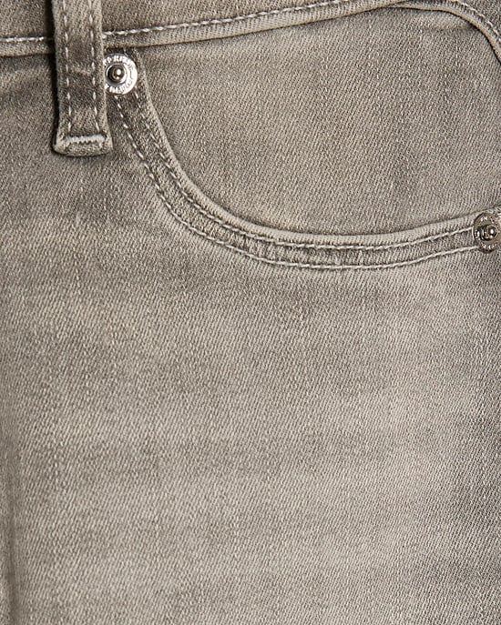 River Island Vaqueros skinny de mujer grises de tiro medio Sculpt con cremallera y botón - Image 5