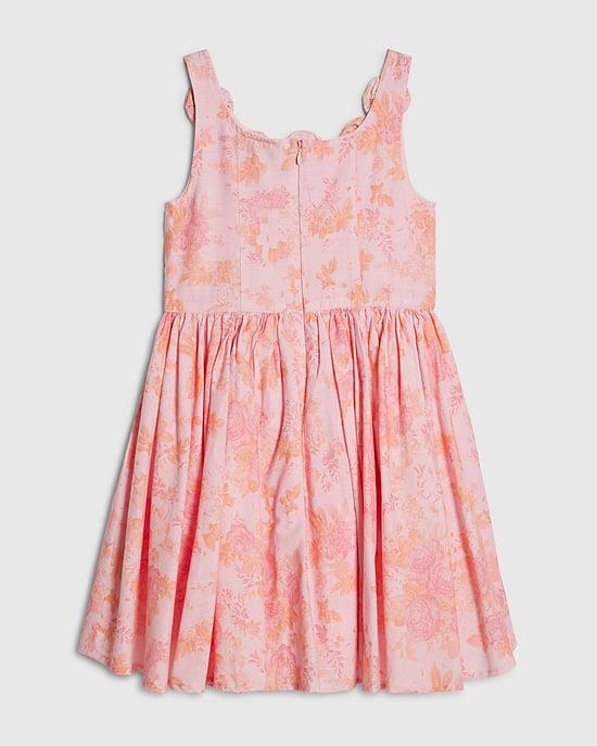 River Island Vestido de niña Rosa Floral Algodón Premium Escote cuadrado - Image 5
