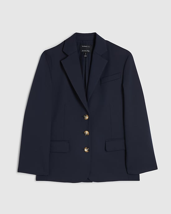 River Island Blazer de mujer Azul marino Oversize Manga larga Botón - Image 6