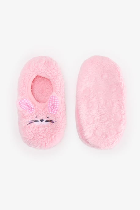 Penti Calcetines tipo zapatilla de cuadros con conejito para niña - Image 2