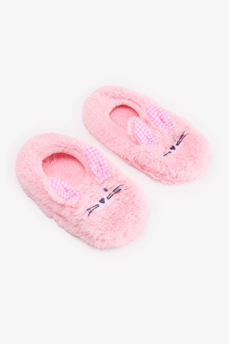 Penti Calcetines tipo zapatilla de cuadros con conejito para niña - Image 3