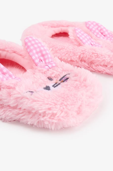 Penti Calcetines tipo zapatilla de cuadros con conejito para niña - Image 4