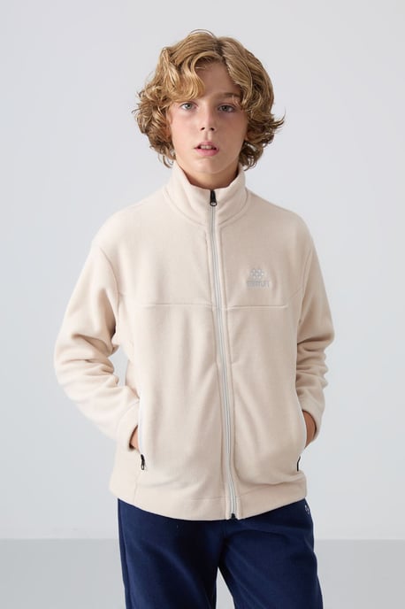 Tommy Life Sudadera infantil de felpa con cuello de cremallera - Image 2