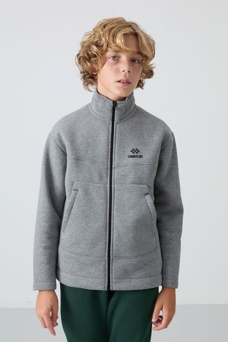 Sudadera juvenil con cuello de cremallera - Image 3