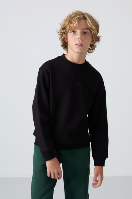 Sudadera juvenil de cuello redondo con bordado - Image 4