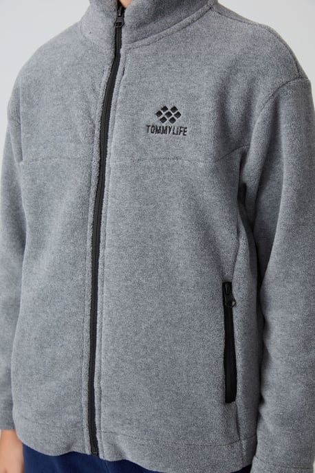 Sudadera juvenil con cuello de cremallera - Image 2