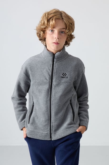 Sudadera juvenil con cuello de cremallera - Image 3