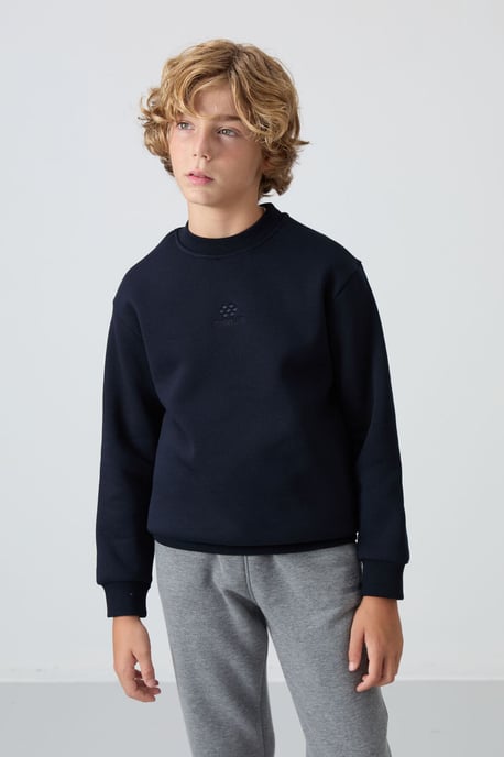 Sudadera juvenil de cuello redondo con bordado - Image 4