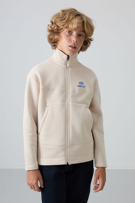 Sudadera juvenil con cuello de cremallera - Image 5